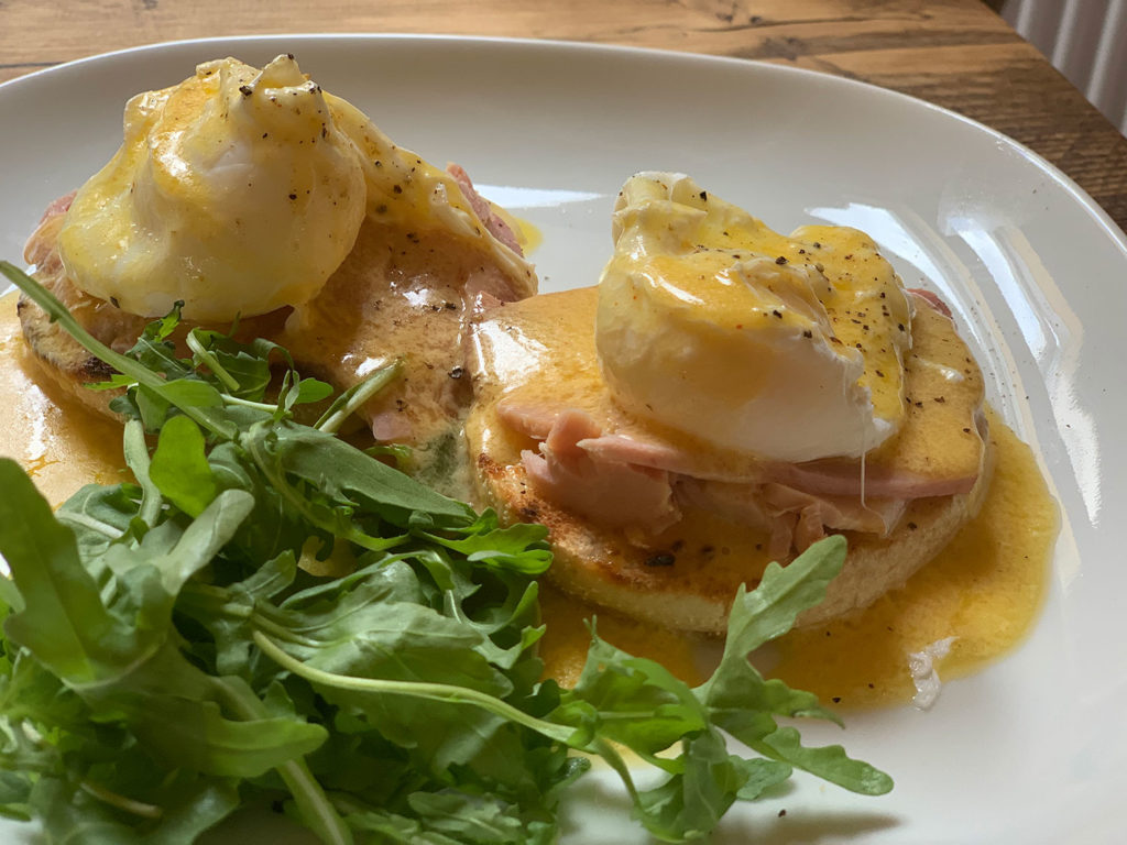 Eggs Benedict at Piglets Boutique B&B