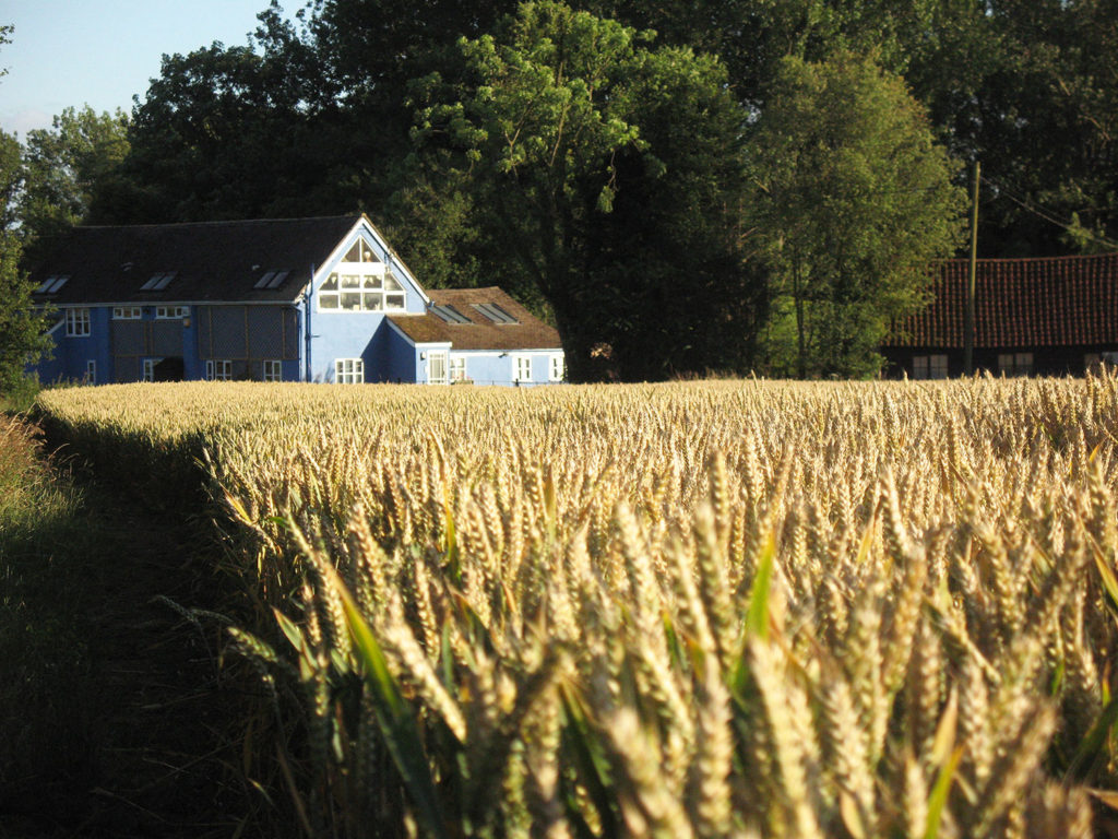 Piglets Boutique B&B viewed from across the fields