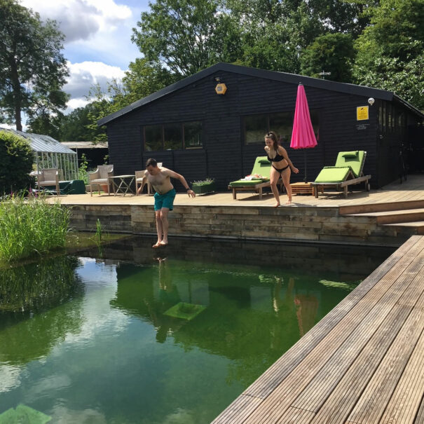 Taking the plunge at Piglets eco swimming pond