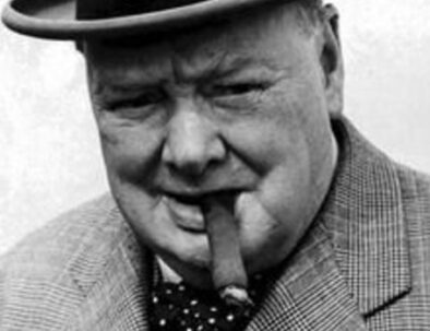 Winston Churchill with cigar