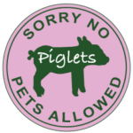 Sorry No Pets allowed logo for Piglets Boutique Country Stay