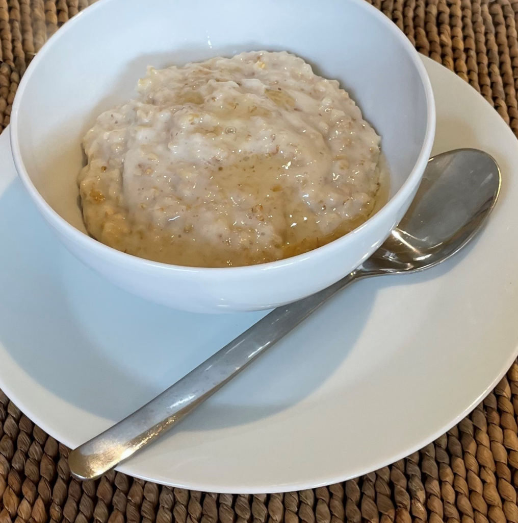 A bowl of porridge at Piglets Boutique Country Stay