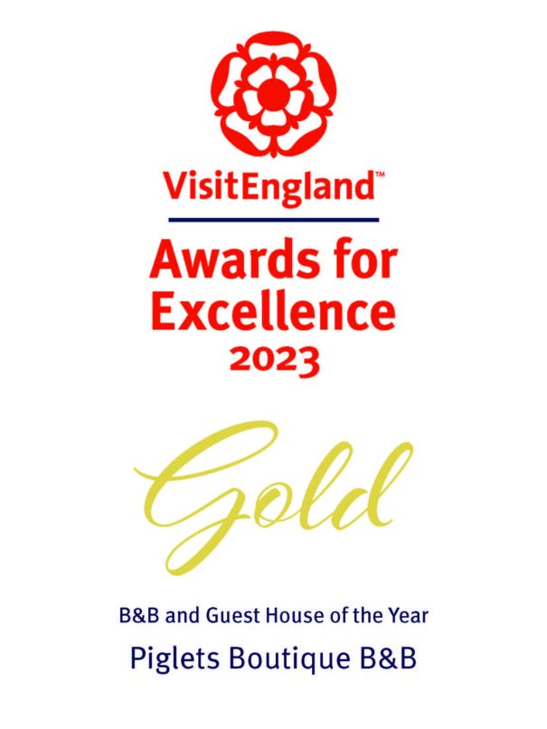 Gold award as Best B&B and Guest House of the year from the Visit England Excellence Awards